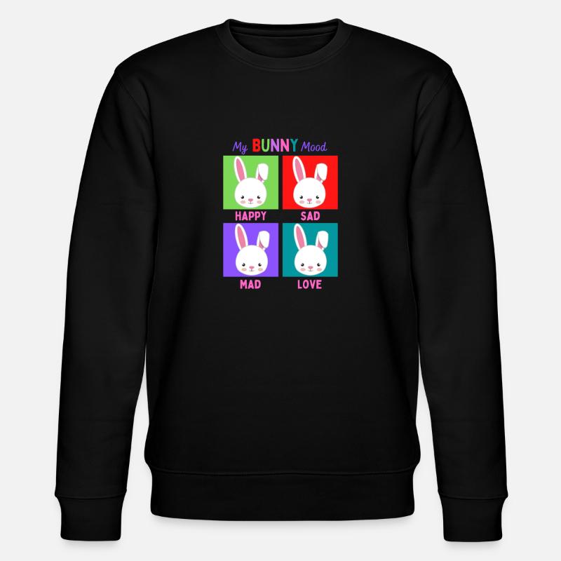 My Rabbit Mood - Stanley/Stella Unisex Bio-Sweatshirt CHANGER  - Schwarz