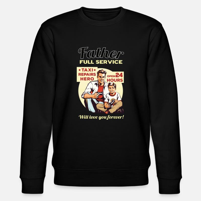 Father - full service - Stanley/Stella CHANGER Unisex Organic Sweatshirt - black
