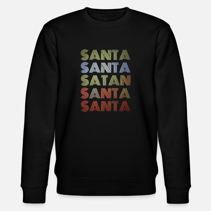 Retro-Weihnachtsmann - Stanley/Stella Unisex Bio-Sweatshirt CHANGER  - Schwarz