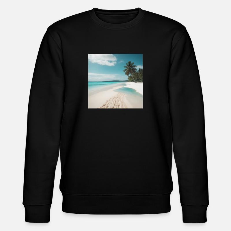 Tropischer Strand - Stanley/Stella Unisex Bio-Sweatshirt CHANGER  - Schwarz