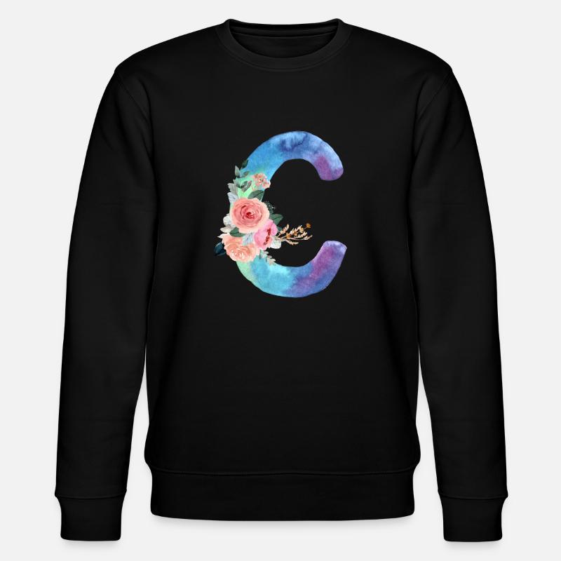 Buchstabe c Aquarell - Stanley/Stella Unisex Bio-Sweatshirt CHANGER  - Schwarz