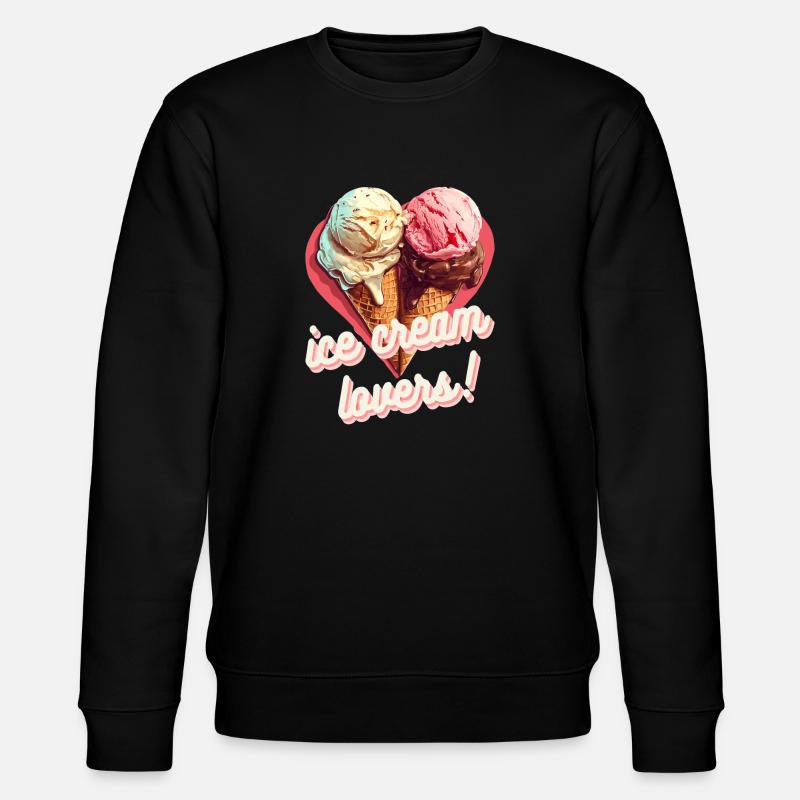 ice cream lovers! - Stanley/Stella Unisex Bio-Sweatshirt CHANGER  - Schwarz