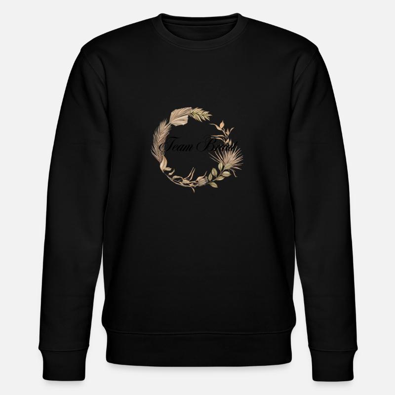 Team Braut Boho Kranz - Stanley/Stella Unisex Bio-Sweatshirt CHANGER  - Schwarz