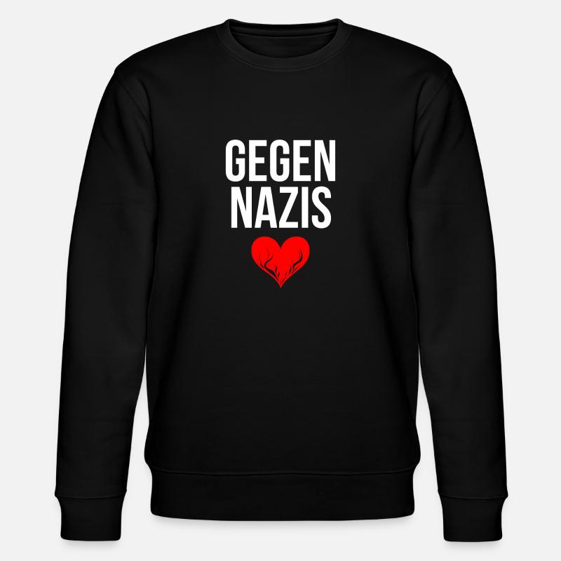 Gegen Nazis - Stanley/Stella Unisex Bio-Sweatshirt CHANGER - Schwarz