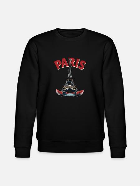 Eiffel Tower, Paris, retro - Stanley/Stella CHANGER Unisex Organic Sweatshirt - black