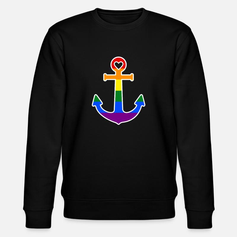 Ancre arc-en-ciel - Sweat bio CHANGER Stanley/Stella Unisexe - noir