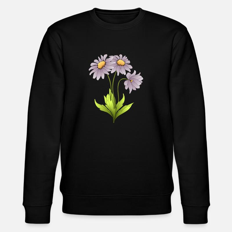 Blumen - Stanley/Stella Unisex Bio-Sweatshirt CHANGER  - Schwarz