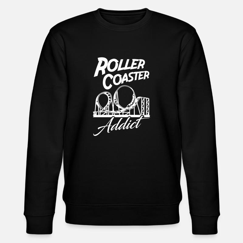 Roller Coaster Addict - Stanley/Stella Unisex Bio-Sweatshirt CHANGER  - Schwarz