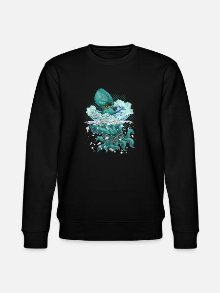 Oktopus - Stanley/Stella Unisex Bio-Sweatshirt CHANGER - Schwarz