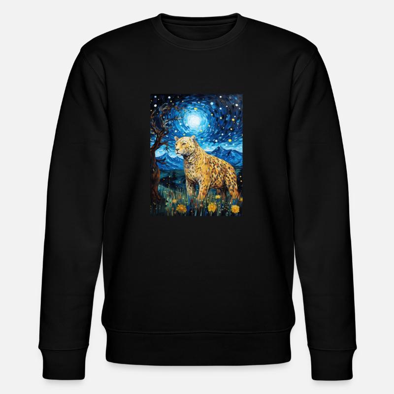 Jaguar Van Gogh Style - Stanley/Stella Unisex Bio-Sweatshirt CHANGER  - Schwarz