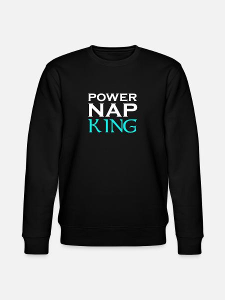 Power Nap King Design Motif - Stanley/Stella CHANGER Unisex Organic Sweatshirt - black
