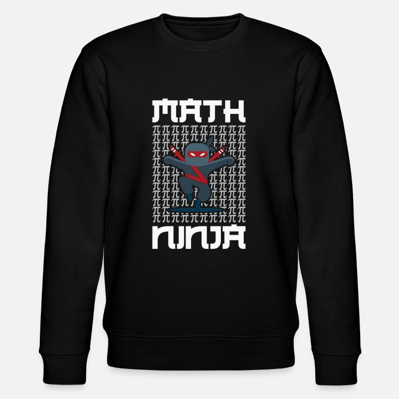 Math Teacher Math Ninja - Stanley/Stella Unisex Bio-Sweatshirt CHANGER  - Schwarz