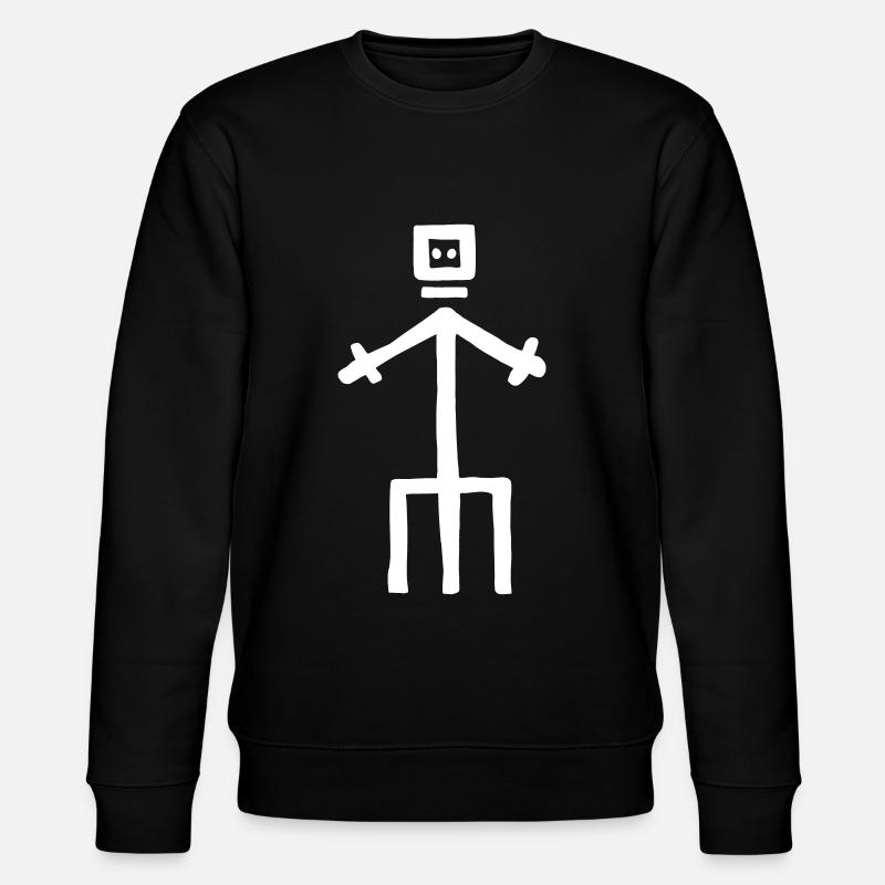 Highlander Strichmännchen - Stanley/Stella Unisex Bio-Sweatshirt CHANGER  - Schwarz