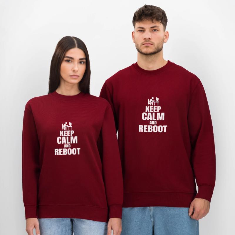 Admin Spruch Keep Calm Sys Admin Programmierer Stanley/Stella Unisex Bio-Sweatshirt CHANGER 
