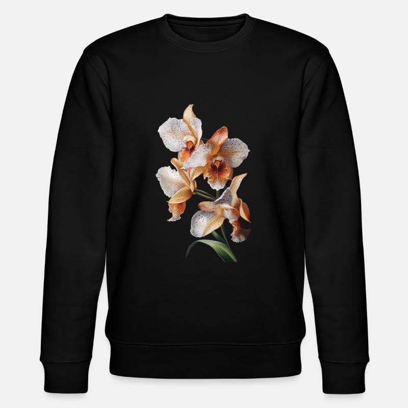Orchidee - Stanley/Stella Unisex Bio-Sweatshirt CHANGER  - Schwarz