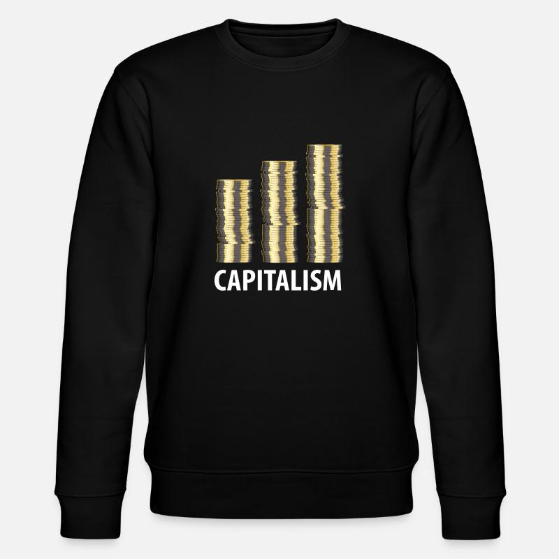 Capitalism - Stanley/Stella Unisex Bio-Sweatshirt CHANGER  - Schwarz