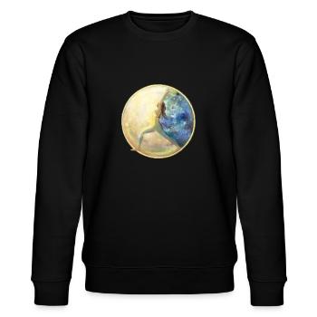 Moon and Sky Warrior Princess - Stanley/Stella Unisex Bio-Sweatshirt CHANGER  - Schwarz - Vorne - Nik (191cm) & Marisol (170cm)