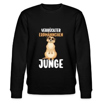 Erdmännchen - Stanley/Stella Unisex Bio-Sweatshirt CHANGER  - Schwarz - Vorne - Nik (191cm) & Marisol (170cm)