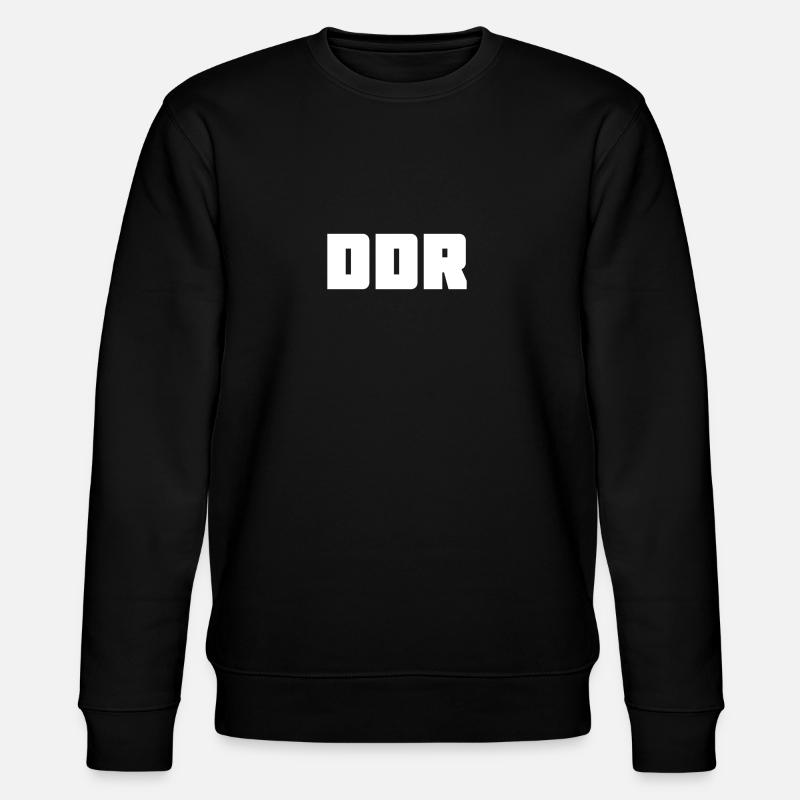 Lettrage DDR blanc - Sweat bio CHANGER Stanley/Stella Unisexe - noir