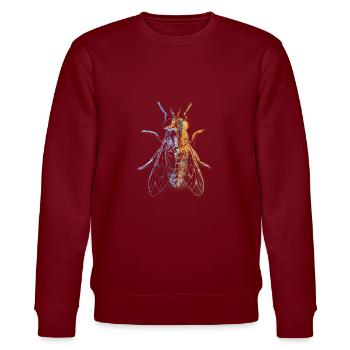 Fliege - Stanley/Stella Unisex Bio-Sweatshirt CHANGER  - Burgunderrot - Vorne - Nik (191cm) & Marisol (170cm)
