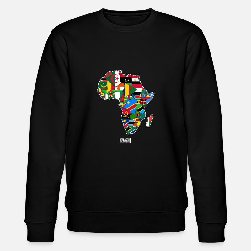 AFRIKA Länder Logo - Stanley/Stella Unisex Bio-Sweatshirt CHANGER  - Schwarz