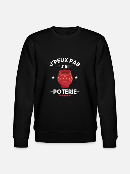 je peux pas j'ai poterie - Sweat bio CHANGER Stanley/Stella Unisexe - noir
