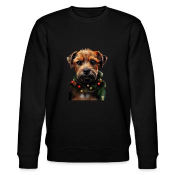 Noël Border Terrier - Sweat bio CHANGER Stanley/Stella Unisexe - noir - Devant - Nik (191cm) & Marisol (170cm)