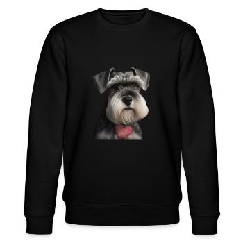Schnauzer Valentins Tag - Stanley/Stella Unisex Bio-Sweatshirt CHANGER  - Schwarz - Vorne - Nik (191cm) & Marisol (170cm)