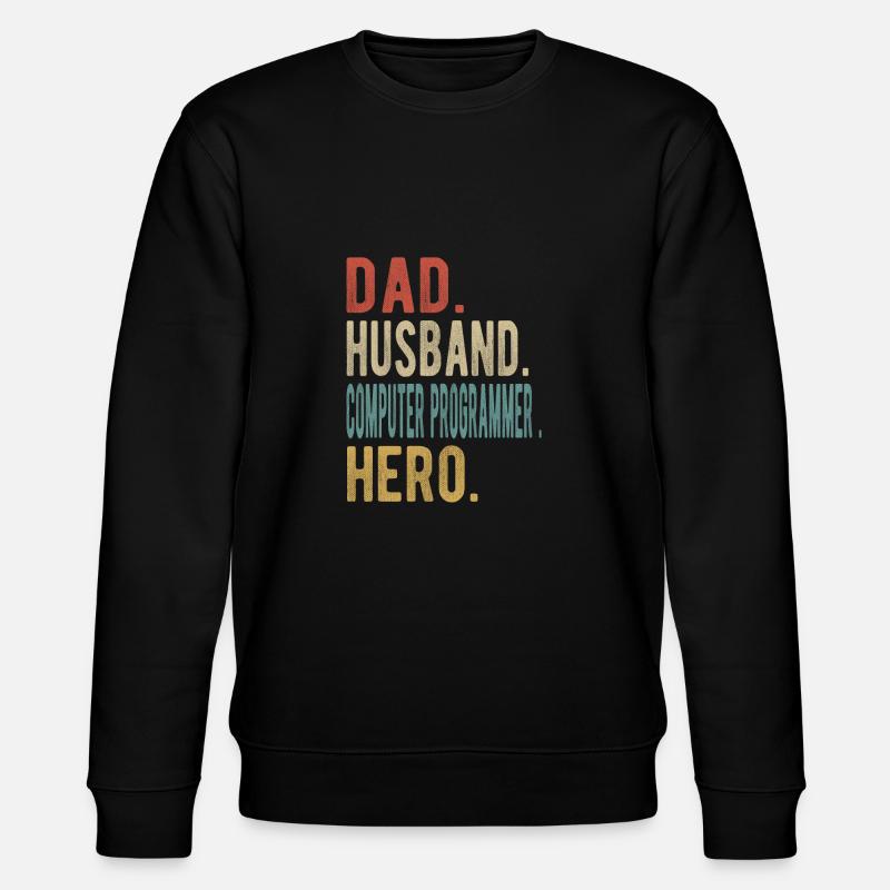 Computerprogrammierer Vater Ehemann Held - Stanley/Stella Unisex Bio-Sweatshirt CHANGER  - Schwarz