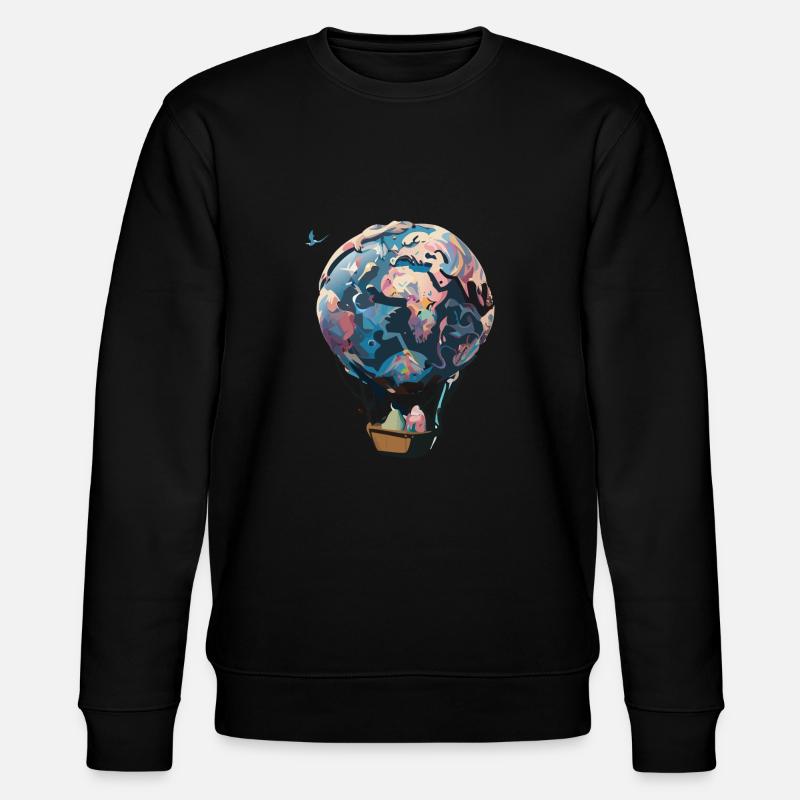 Weltballon - Stanley/Stella Unisex Bio-Sweatshirt CHANGER  - Schwarz