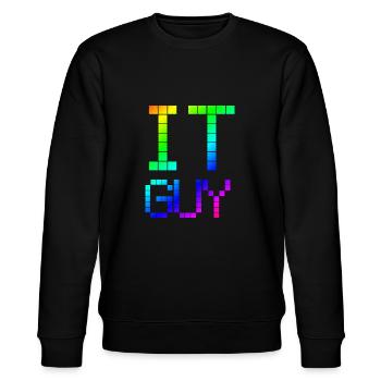 IT GUY | Nerd | | Computers Computer science - Stanley/Stella CHANGER Unisex Organic Sweatshirt - black - Front - Nik (191cm) & Marisol (170cm)