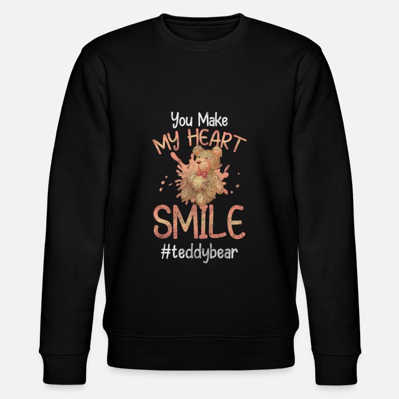 Kuscheltier Nachwuchs Spielzeug Bär - Stanley/Stella Unisex Bio-Sweatshirt CHANGER  - Schwarz