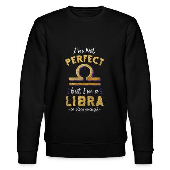 Waage Sternbild Astrologie Konstellation - Stanley/Stella Unisex Bio-Sweatshirt CHANGER  - Schwarz - Vorne - Nik (191cm) & Marisol (170cm)