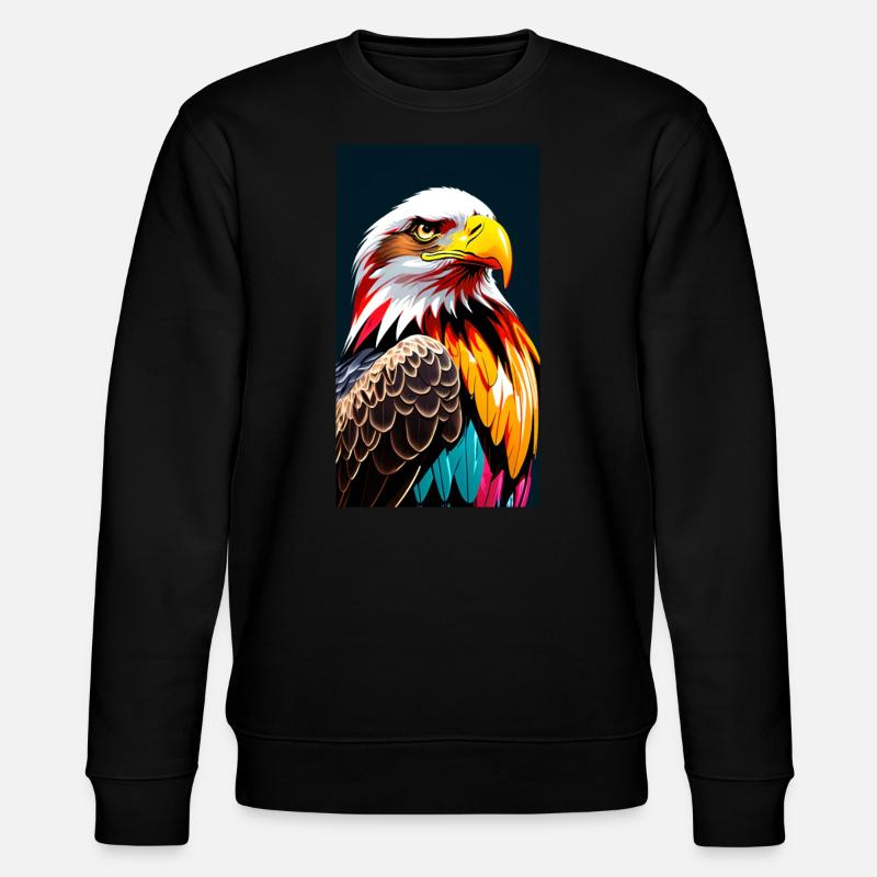 Eagle Side - Stanley/Stella Unisex Bio-Sweatshirt CHANGER  - Schwarz
