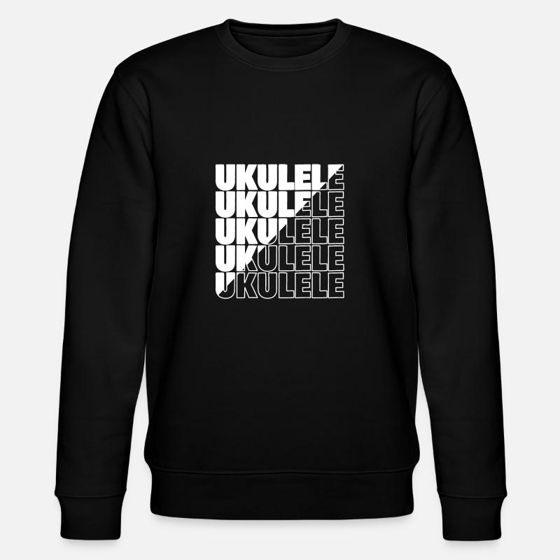 Ukulele typography diagonal - Stanley/Stella Unisex Bio-Sweatshirt CHANGER  - Schwarz