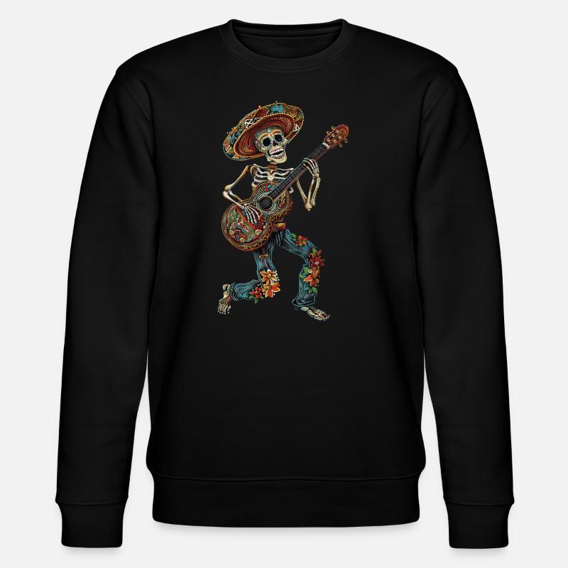 Guitare squelette mexicaine - Sweat bio CHANGER Stanley/Stella Unisexe - noir