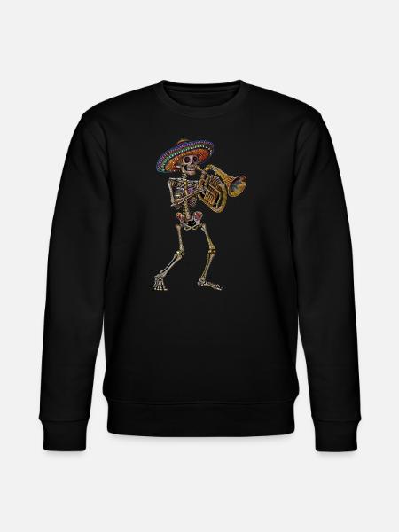 Tuba Mexican Skeleton - Stanley/Stella CHANGER Unisex Organic Sweatshirt - black
