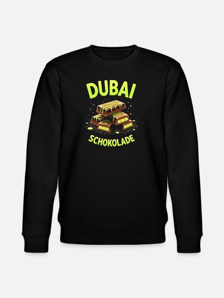 Dubai Chocolate - Chocolate Meme - Stanley/Stella CHANGER Unisex Organic Sweatshirt - black