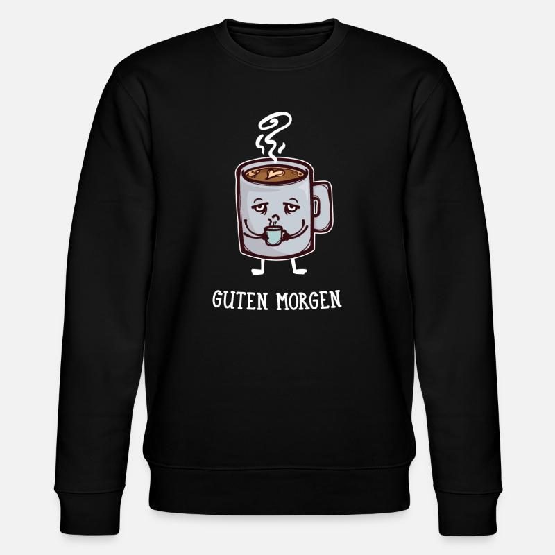 Frühstück Kaffee Koffein Statement Kaffeetrinker - Stanley/Stella Unisex Bio-Sweatshirt CHANGER  - Schwarz