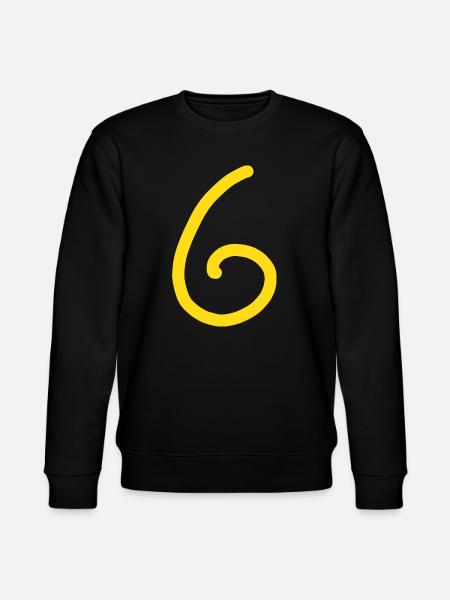 6 Number six number Birthday - Stanley/Stella CHANGER Unisex Organic Sweatshirt - black