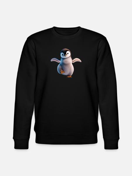 A happily dancing penguin - Stanley/Stella CHANGER Unisex Organic Sweatshirt - black
