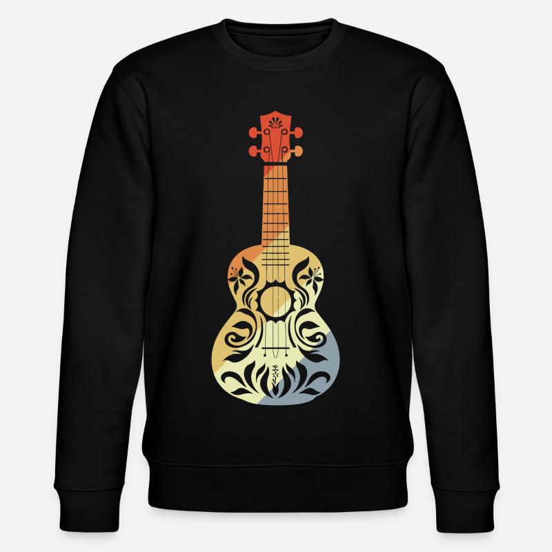 Ukulele Grafik Retro - Stanley/Stella Unisex Bio-Sweatshirt CHANGER  - Schwarz