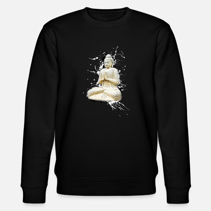 Buddha - Stanley/Stella Unisex Bio-Sweatshirt CHANGER  - Schwarz