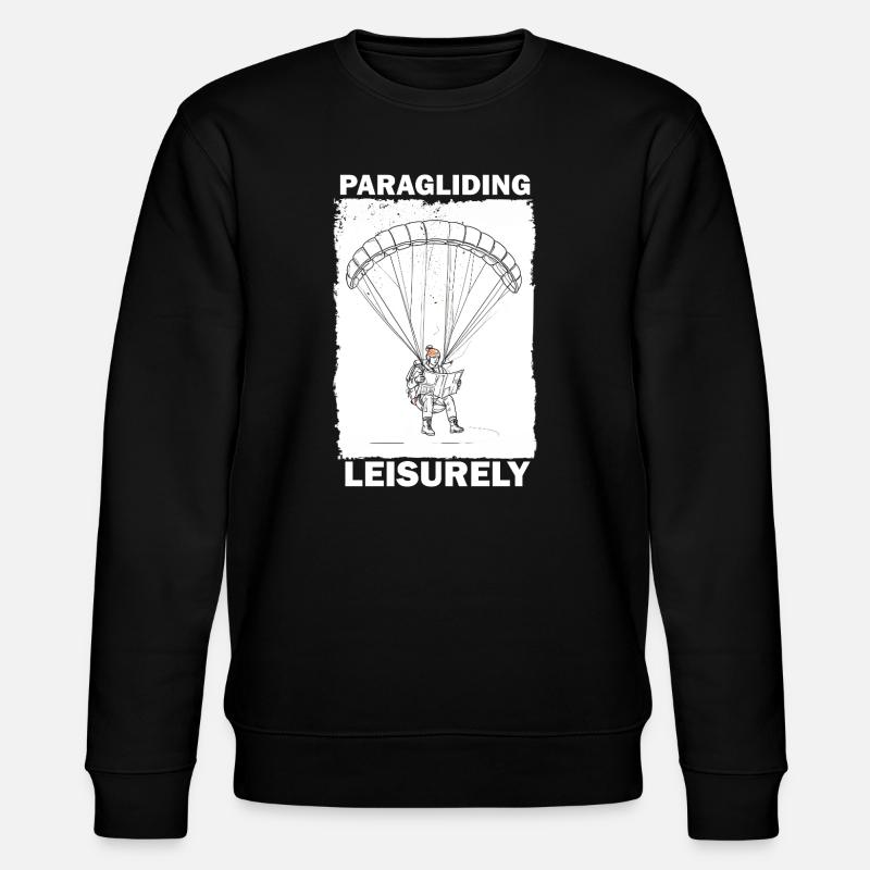 Abenteuer Paraglider Lesen - Stanley/Stella Unisex Bio-Sweatshirt CHANGER  - Schwarz