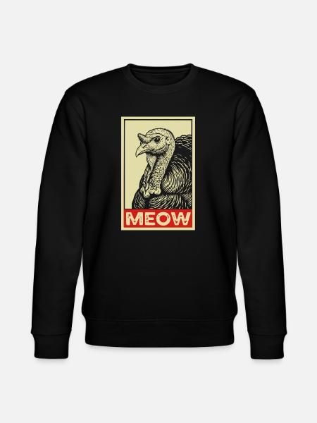 Jeg er bare her for sovsen sjov Thanksgiving - Stanley/Stella økologisk unisex-sweatshirt CHANGER - sort