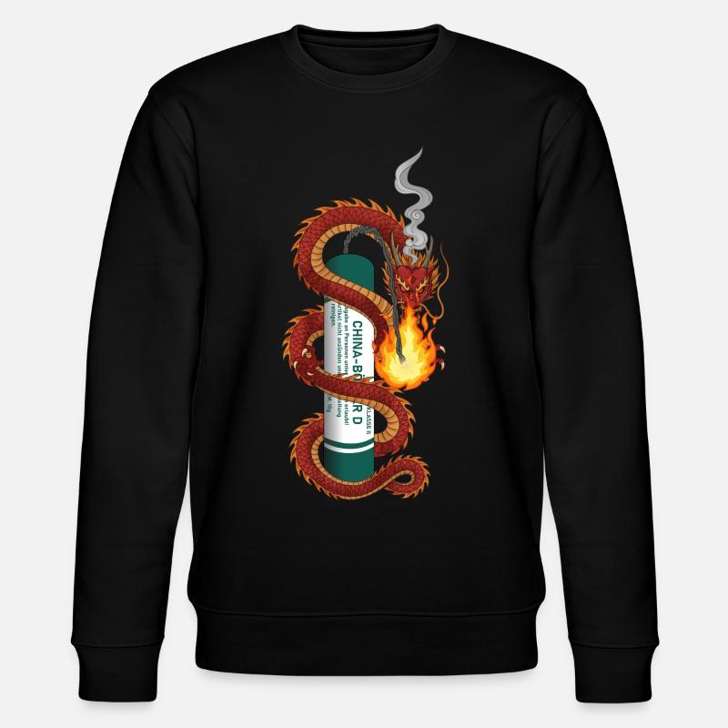 Pyro Drache - Stanley/Stella Unisex Bio-Sweatshirt CHANGER  - Schwarz
