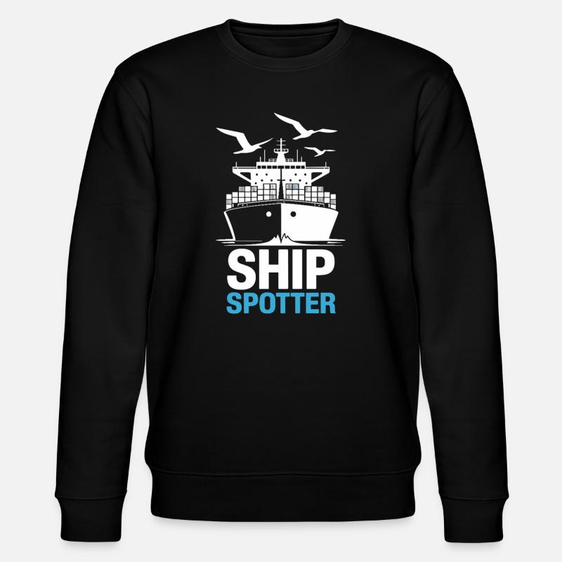 Spotter de navire Passion Maritime - Sweat bio CHANGER Stanley/Stella Unisexe - noir