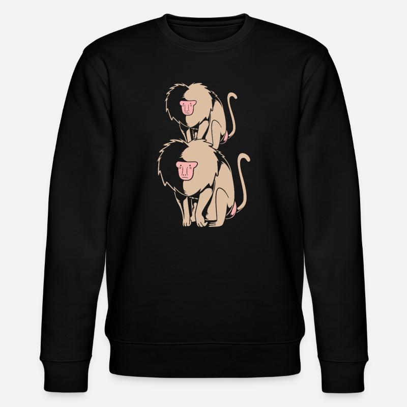 Affe - Stanley/Stella Unisex Bio-Sweatshirt CHANGER  - Schwarz