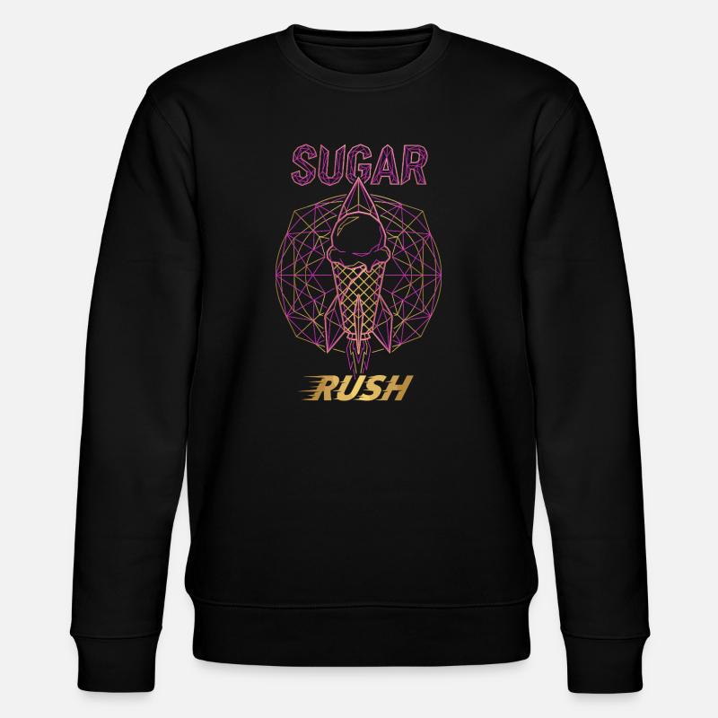 Sugar Rush Eis Rakete - Stanley/Stella CHANGER Unisex Organic Sweatshirt - black