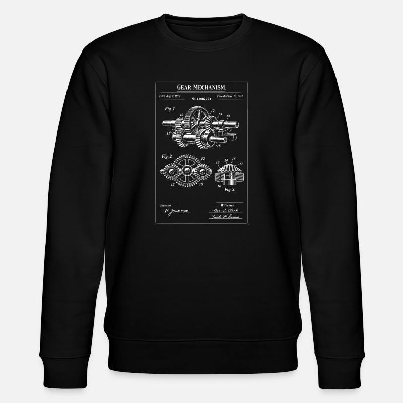 Art de plans de mécanisme d’engrenage - Sweat bio CHANGER Stanley/Stella Unisexe - noir